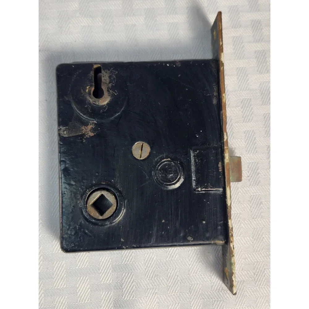 Vintage PENN Mortise Door Lock Cast Iron Metal Restoration